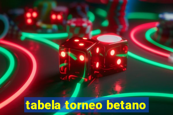 tabela torneo betano